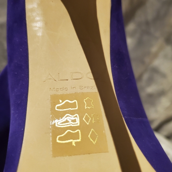 Aldo Purple Leather/Suade Heels 📦 - Picture 3 of 6